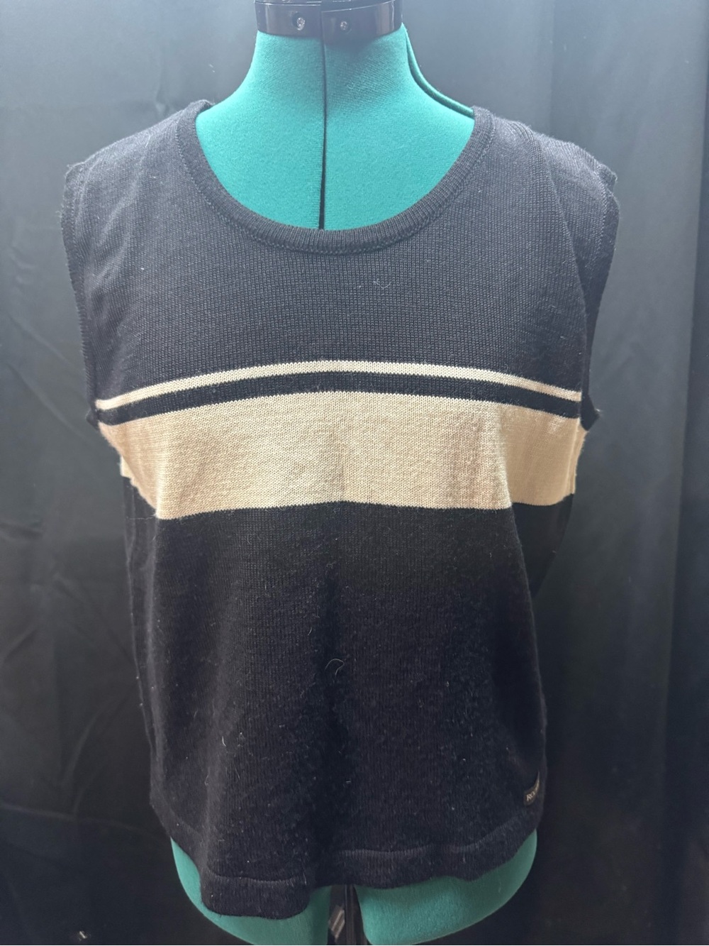 Rockies Black and Tan Striped Sleeveless Knit Tank